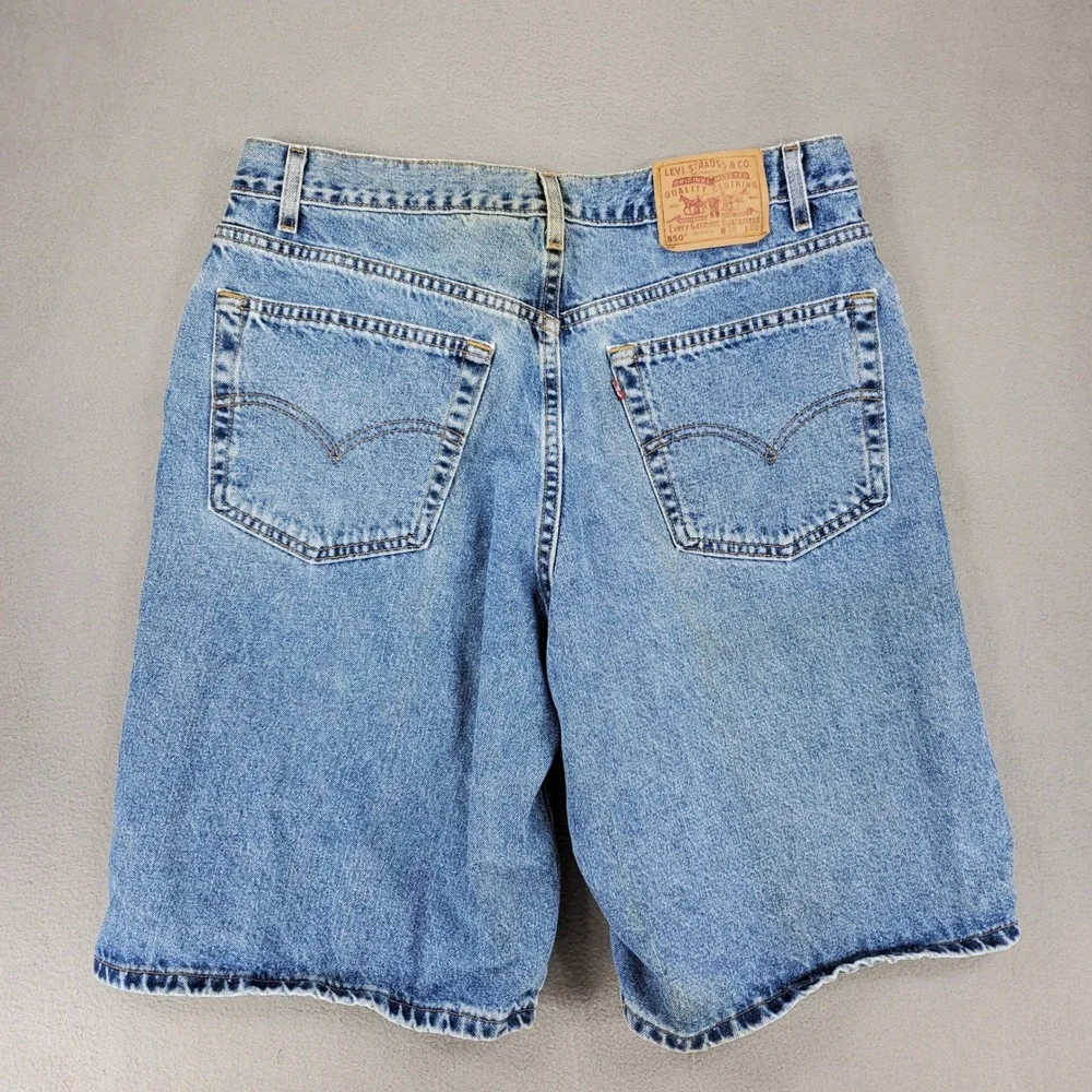 Levis 550 Denim Shorts Mens 38 Blue Relaxed Fit Vintage Made in USA 90s‎ Medium